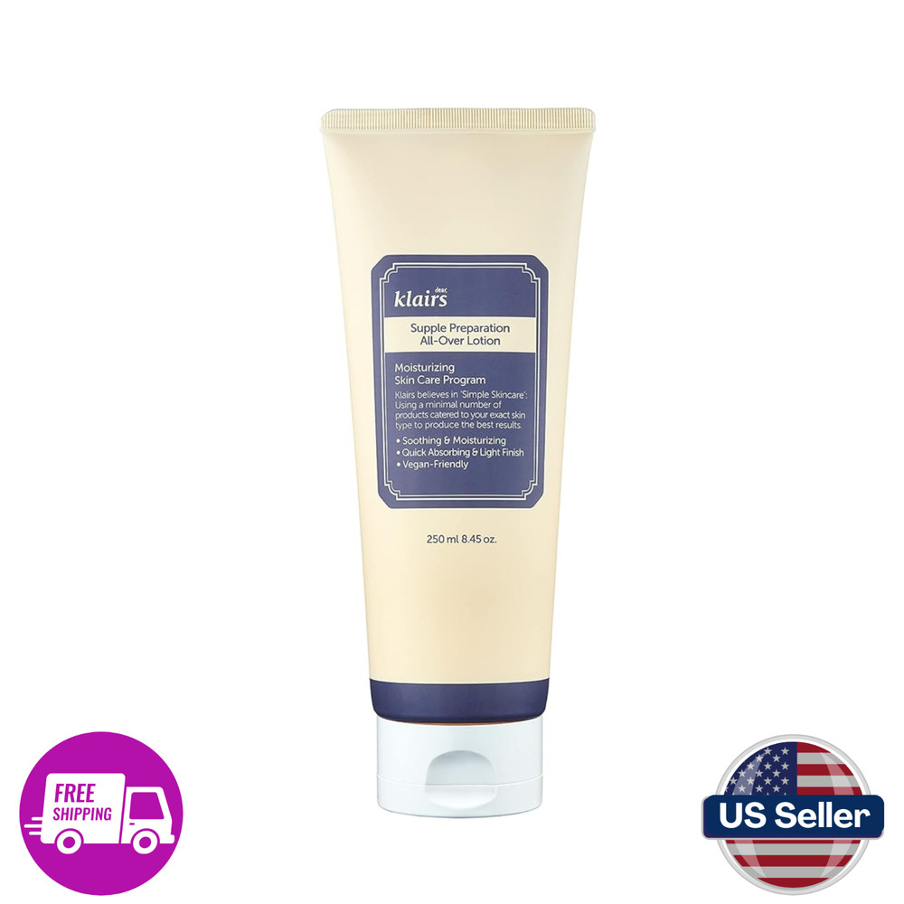 Dear Klairs Supple Preparation All-over lotion, Daily face and body moisturizer