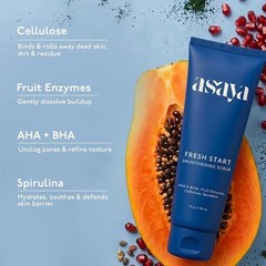 Asaya Fresh Start Smoothening Scrub | Face Exfoliator for Instant Glow-Up | 70gm