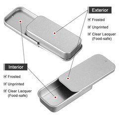 18 Pcs Empty Metal Tins with Lid Tinplate Rectangular Candy Storage Boxes