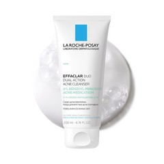 La Roche-Posay Effaclar Dual Acne Face Wash 6.76 Fl Oz (Pack of 1), Clear