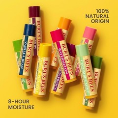 Burt’s Bees Lip Balm, Beeswax, Strawberry, Coconut and Pear, and Vanilla Bean Pa