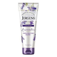 Jergens Lavender Body Butter Hand and Body Lotion, Moisturizer for Women, with E