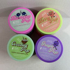 Berry Pop Poppin’ Face & Body Elixir Body Scrub Set 6.34 oz 4 Scents
