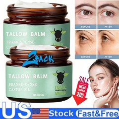2 PCS Tallow Balm Moisturizing Cream Frankincense Castor Oil 30g USA