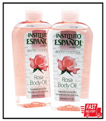 Instituto Español Rosa Body Oil, Smoothness for your Skin, 2-Pack, 8.5 FL Oz eac