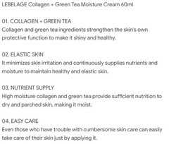 LEBELAGE Collagen + Green Tea Moisture Cream 60ml Elasticity Hydrating Cream NEW