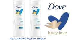 2 X Dove Body love Body Lotion Light Care With Ceramide Restoring Serum 400ml