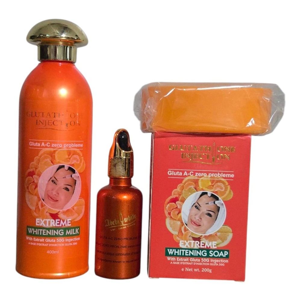 Glutathione Gluta A-c Zero Problem Lotion, Branded Abebi Gluta A-c Serum & Soap
