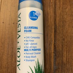 NEW Aloe Vesta Cleansing Foam Perineal Cleanser No Rinse 8oz Multi Use Cleanse