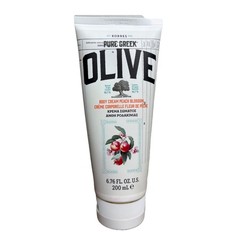 KORRES Pure Greek Olive Body Cream Peach Blossom, 6.76 Fl Oz – New and Sealed