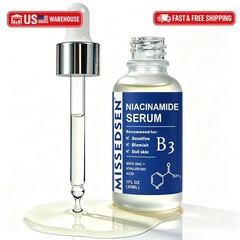 Niacinamide Serum for Face with Zinc & Hyaluronic Acid,Smoothes Wrinkles,Improve