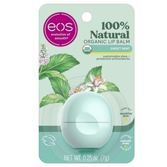 eos 100% Natural & Organic Lip Balm – Sweet Mint, All-Day Moisture, Dermatologis