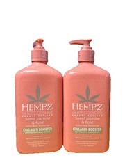 Hempz SWEET JASMINE & ROSE Collagen Herbal Body Moisturizer Lotion ~ 2 X 17oz