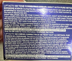 VICHY LiftActiv B3 Tone Correcting Cream with Retinol Night 1.69oz Exp 03/2027+