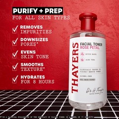 THAYERS Alcohol-Free Rose Petal Witch Hazel 12 Fl Oz (Pack of 1),