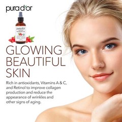 PURA D’OR Dor Organic Rosehip Seed Oil 100% Pure for Anti-Aging Skin & Hair, 4oz