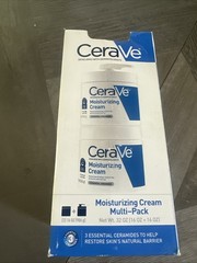 CERAVE MOISTURIZING CREAM FACE & BODY W/ PUMP NORMAL TO DRY SKIN 16OZ NWB 2PCS