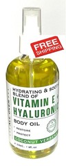 Vitamin E & Hyaluronic Acid Body Oil in Coconut Verbena 8 fl oz