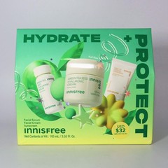 InnisFree Hydrate + Protect Facial Serum, Cream, Sunscreen *SEE PHOTOS FOR EXPR*