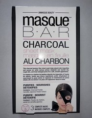 UNMASQUE BEAUTY MASQUE BAR Charcoal 3 Complete Sheet Masks NEW 2 Pack