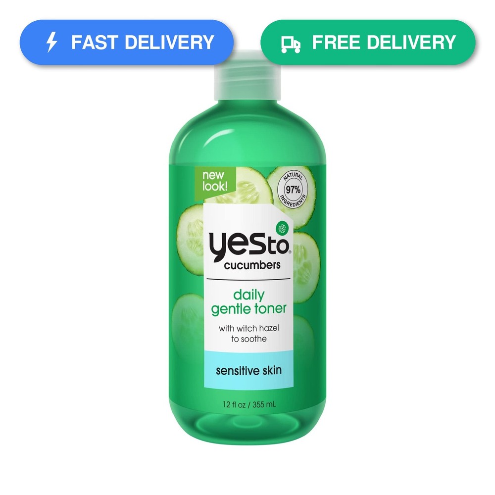 Yes To Cucumbers, Soothing + Calming Toner 12 Fl Oz, Sensitive Skin, Balance…