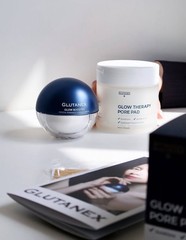 GLUTANEX Glow Set Glutathione Pore Pads & Glow Booster Capsule Cream. New