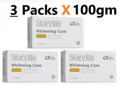 StarVille Whitening Care Soap – Alpha Arbutin, Collagen, Vit E & C (3PackX100ml)