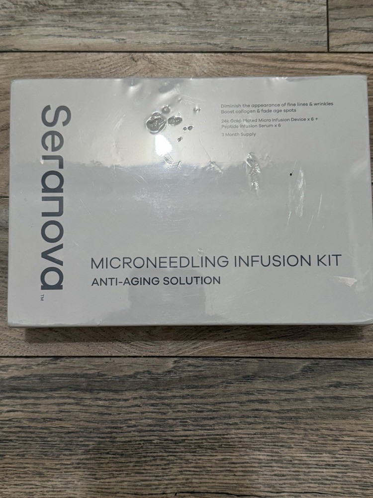 Seranova Microneedling Infusion Kit 24k Gold Device + Peptide Serum 3 Mo
