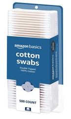 Amazon Basics Double-Tipped Cotton Swabs for Personal Hygiene and Baby Care, Cot
