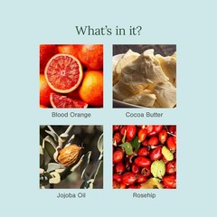 Juicy Chemistry Organic Lip Balm with Blood Orange & Rosehip, 5g