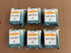 6pk Burt’s Bees Cooling Eucalyptus Body Wipes, 30 Each Pack – 180 Total Wipes