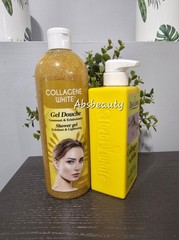 2pcs Abebi White Collagen White Lightening Shower Gel & Extra Brightening Lotion
