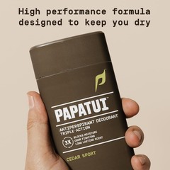 Antiperspirant Deodorant Triple Action Sweat Control 2.6 oz Cedar Sport PAPATUI