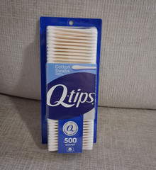 2Pack Q-tips Regular White Paper Stick Cotton Swabs Double-Ended Rounded Tip 500