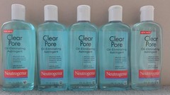 5 NEW Neutrogena Clear Pore Oil Eliminating Astringent 8 oz Ea Old Style Read