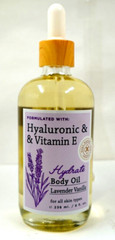 Vitamin E & Hyaluronic Body Oil in Lavender Vanilla 8 fl oz for all skin types