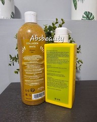 2pcs Abebi White Collagen White Lightening Shower Gel & Extra Brightening Lotion