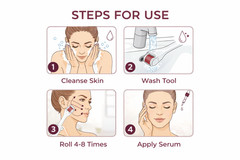 LED Derma Roller with Red Light Therapy Microneedle Skin Renewal Tool
