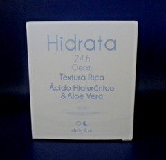 HIDRATA 24 h Cream 50 ml Hyaluronic Acid Brand DELIPLUS Made in Spain