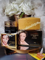 4pc. Lait Collagen Extra Fort SUPER BLANCHISSANT 👌LOTION, SERUM,CREAM, SOAP set