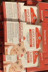 (3) Dermactin-TS Exfoliating Facial Cleansing Wipes Towelette for Face White