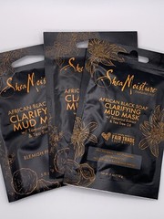 3pk Shea Moisture African Black Soap Clarifying Mud Mask with Tea Tree Oil