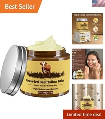 Organic Beef Tallow & Honey Balm – Deep Moisturizer for All Skin Types, 3.53oz