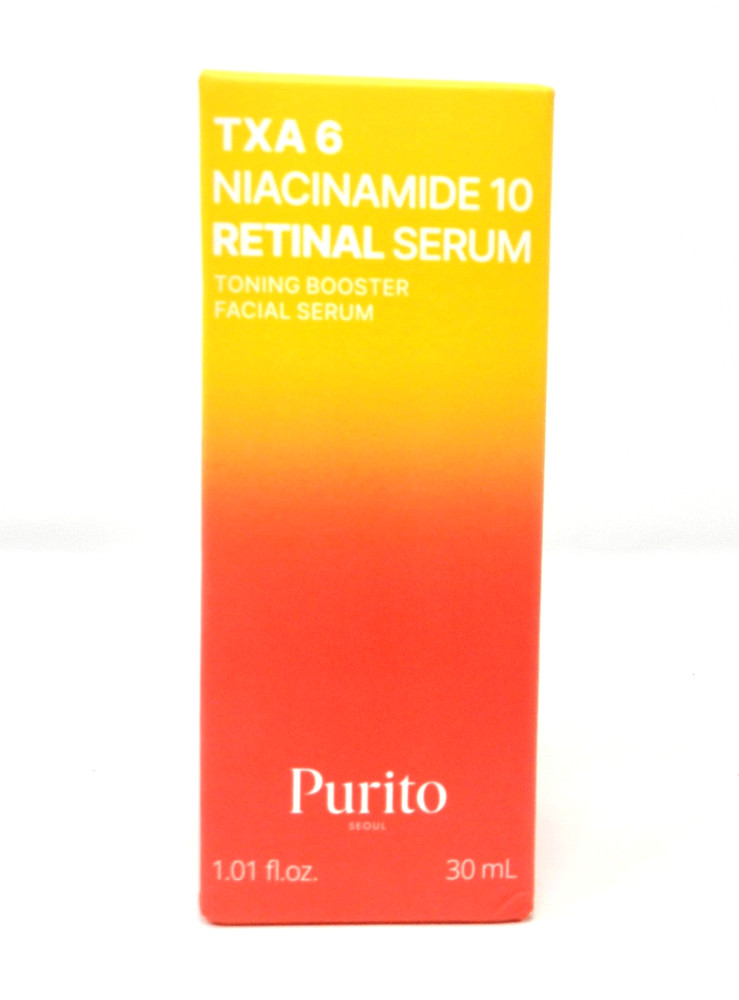 Purito TXA 6 Niacinamide 10 Retinal Serum Toning Booster Facial Serum 1.01oz New