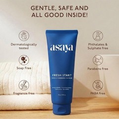Asaya Fresh Start Smoothening Scrub | Face Exfoliator for Instant Glow-Up | 70gm
