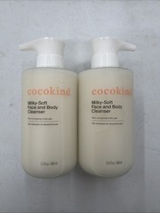 cocokind Milky-Soft Face and Body Cleanser 13.5 fl oz/ 400ml Milky Gel 2 Pack