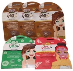 5 Mixed ~ Yes To Coconut (Coffee), Grapefruit & Cucumbers Mask Lot – READ