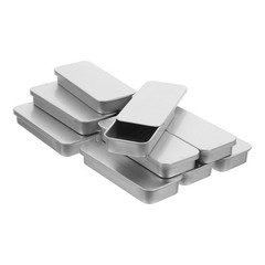 18 Pcs Metal Tin Boxes With Lid Rectangular Tinplate Cases For Small Gifts