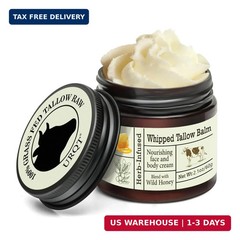 URQT Beef Tallow for Skin – Organic Grass-Fed Whipped Beef Tallow and Honey Balm