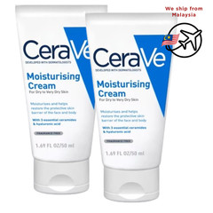 CeraVe Moisturising Cream 50ml – 2 Pack | For Normal to Dry Skin